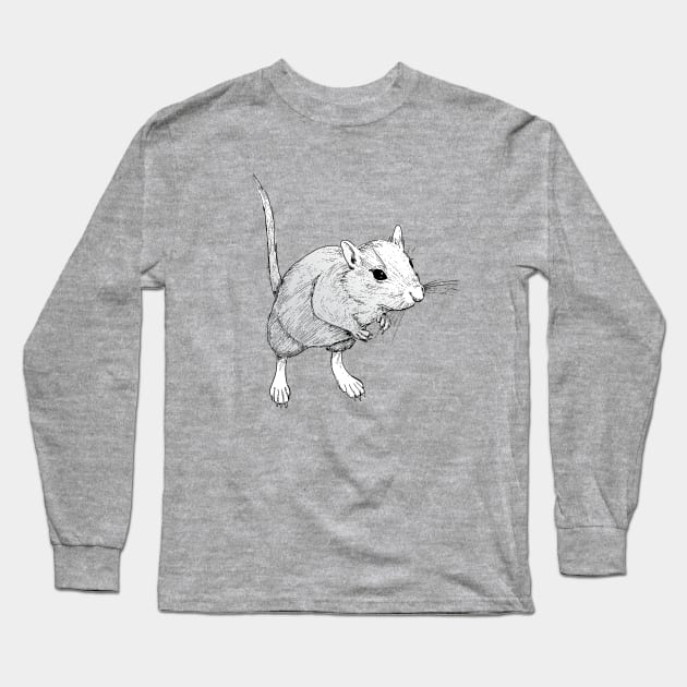 Gerbil On Long Sleeve T-Shirt by jessicaguarnido